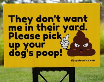 No Dog Poop Emoji Yard Sign