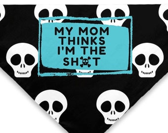 Skull My Mom Thinks I'm The Sh*t Pet Bandana