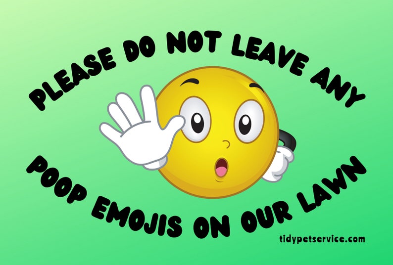 No Emoji Dog Poop Yard Sign