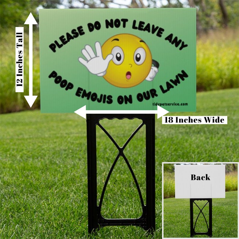 No Emoji Dog Poop Yard Sign