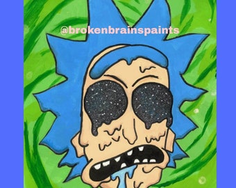 Rick And Morty Painting Etsy