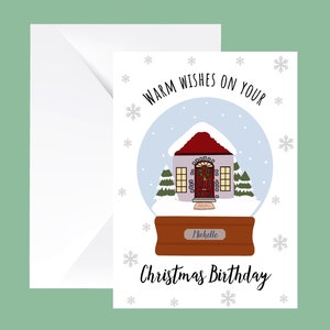 Christmas Birthday Card | December Birthday Card | Happy Birthday Card | Personalised Birthday Card | Merry Christmas | Happy Christmas