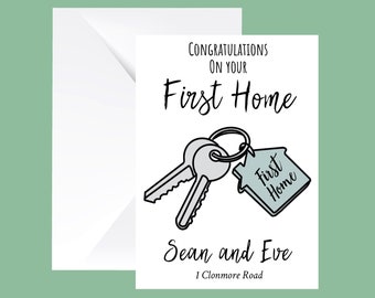 First Home Card | First House Card | New House Card | New Home Card | Personalised Card | Housewarming Cards | Moving House | Happy New Home