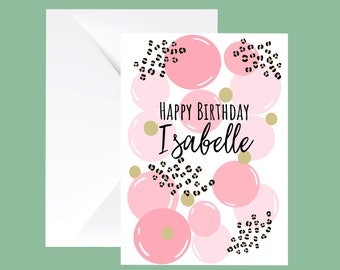 Birthday Card | Birthday Card For Her | Personalised Birthday Card | Women’s Birthday Card | Happy Birthday Card | Friend Birthday Card