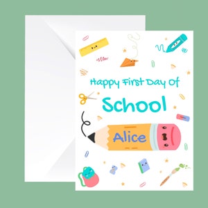 personnalisée Premier jour d'école | La rentrée des classes | 1er jour de garderie | Bonne chance | Retour à l'école