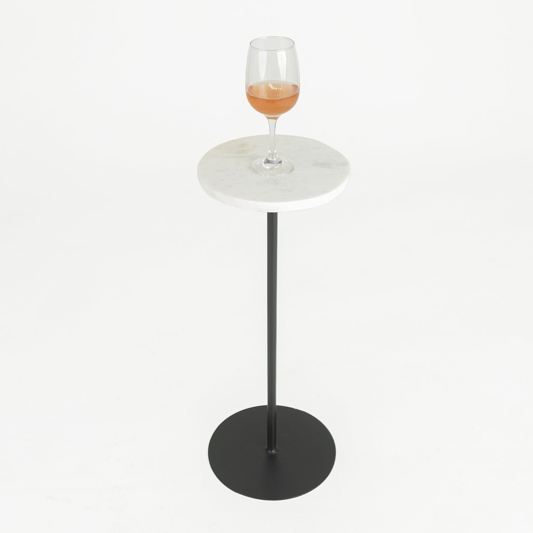 Marble Drink Table Modern Living Room Furniture Natural Marble and Iron ...