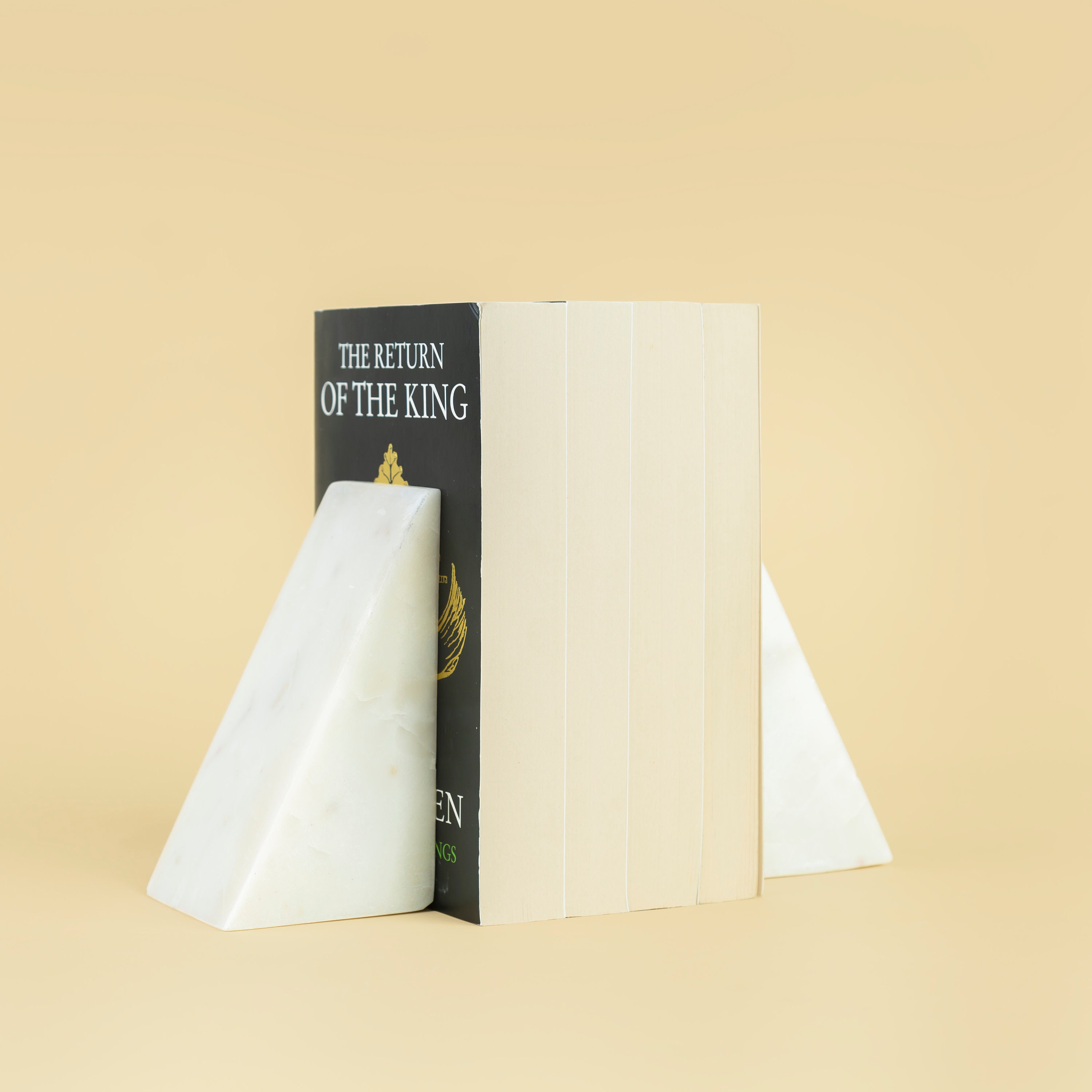 Flacons en Marbre Blanc Bookends | Mobilier de Salon Moderne