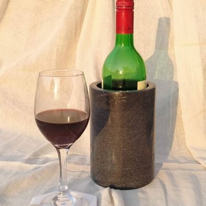 Marble wine cooler Wine Chiller Marble Chiller Black Modern Living Room Furniture image 2