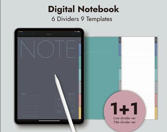 Minimalist Digital Notebook with Dividers and Templates (PDF)