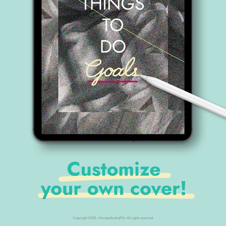 Digital Notebook Cover Goodnotes Cover Graphic Design Etsy