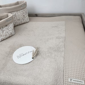 Changing mat made of waffle pique / terry cloth, 100% cotton, handmade in Germany