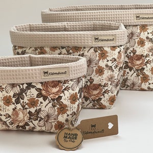 Utensilo Waffle Pique Beige/ Flower Power Handmade