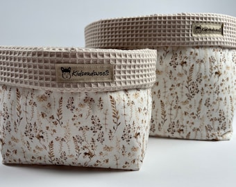 Utensilo Waffelpique Beige/ Dry Grass 100% Baumwolle, Handmade