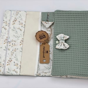 Diaper bag diaper bag waffle pique / cotton willow kitten 100% cotton, handmade