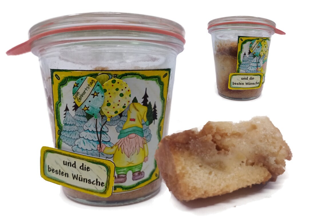 Winterlicher Wichtel-geburtstagsgruß Mit Einem Apfel-karamellkuchen Im ...
