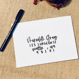 Envelope Addressing Calligraphy | Handlettered Envelopes | Calligraphy Christmas Cards, Special Events, and Wedding Invitations