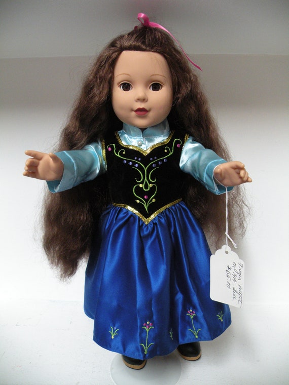 18 Brunette Play Doll by Madame Alexander Dressed as Elsa From Disney s Frozen Including Heeled Boots Friend of Anna Olaf American Girl Etsy