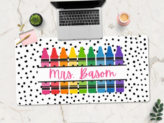 Personalized Teacher Desk Mat: Custom Workspace Decor, Appreciation Gift, Classroom Table Mat
