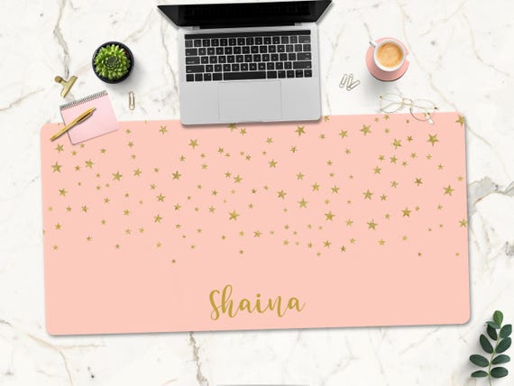 Cute Kids Mouse Pad Rose Gold Marble Mouse Pads for Girls Wireless Office Laptop Computer Desk Mousepad with Designs Decorative for Women Blush Pink Rose Gold Pattern Round Mouse Pad - 4 Pcs Pcs 8 in