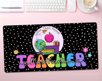 Personalized Teacher Desk Mat: Custom Classroom Decor, Appreciation Gift