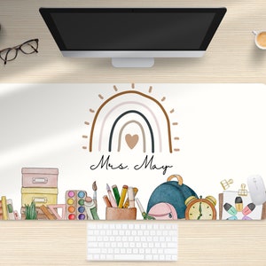 Personalized Teacher Desk Mat - Custom Mouse Pad for Teacher Appreciation and Back to School Gift