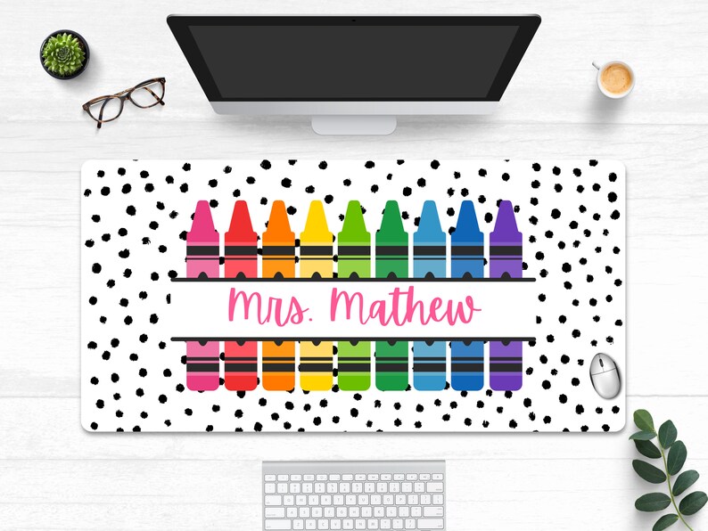 Enhance Your Classroom Aesthetics with a Personalized Teachers Desk Mat - Custom Extended Mousepad