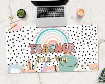 Personalized Teacher Desk Mat – Aesthetic Workspace Decor