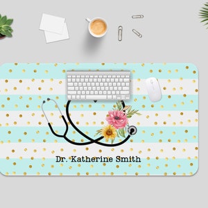 Custom Nurse Desk Mat, Doctor Mousepad, Medical Graduate Gifts, RN Desk ...
