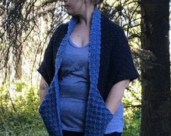 Crochet PATTERN - Entirely C2C Pocket Wrap Instant PDF Download