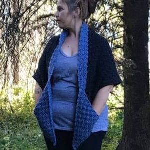 Crochet PATTERN - Entirely C2C Pocket Wrap Instant PDF Download