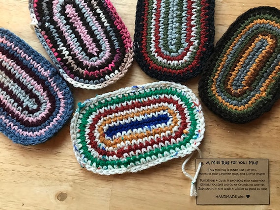 Crochet PATTERN - Thrifty Mug Rug