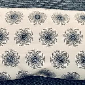 Modern Geometric Black and White Satin Pillow Decorative Throw