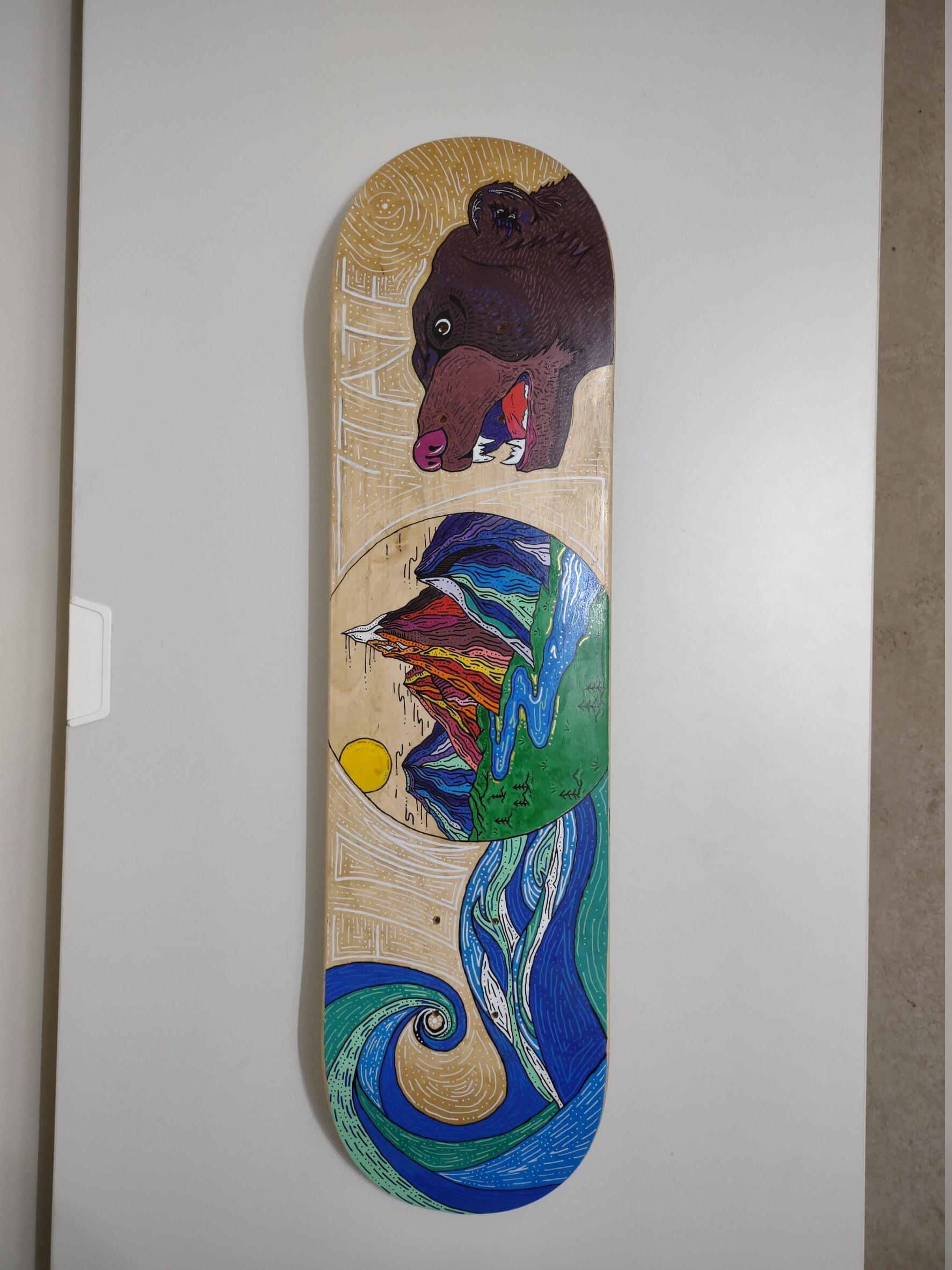 Custom Hand Painted Skateboard Deck Original Painting Etsy