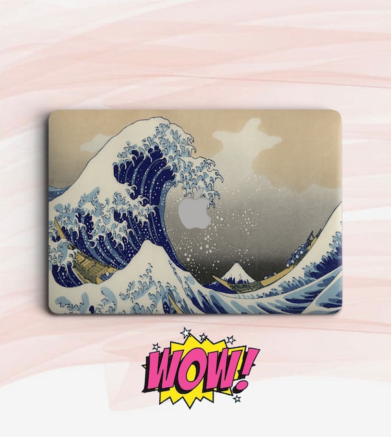 La grande vague au large de Kanagawa par Katsushika Hokusai décalque pour Macbook 2022 M2 nouveau macbook m1 a2337 A2338 peau a1708 a1534 a1502 macbook