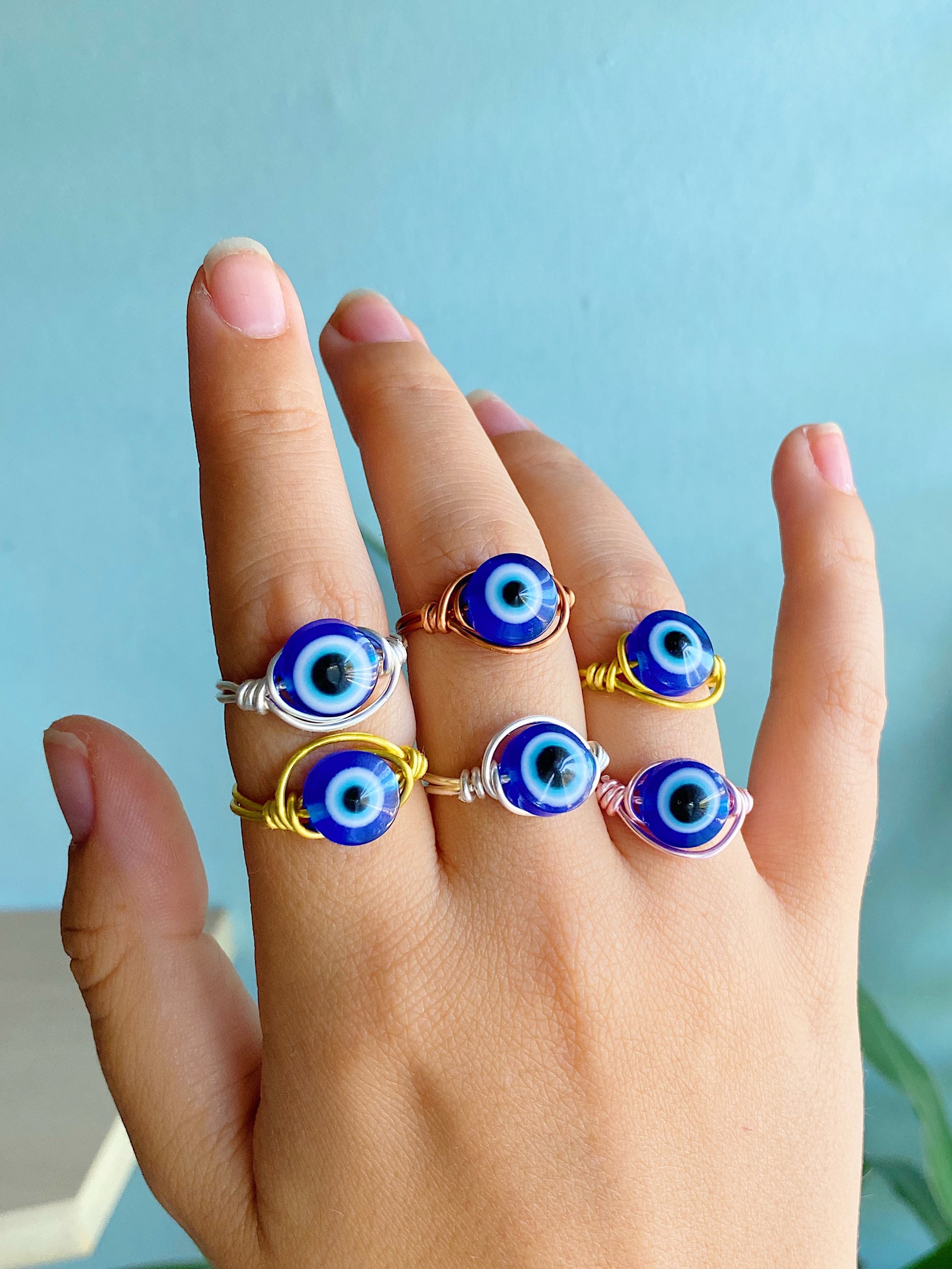 Ornate Evil Eye Ring - Zofia Day Co.