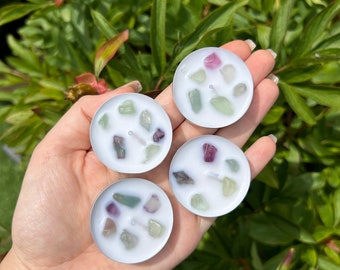 Fluorite Crystal Scented Tea Lights