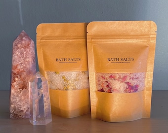 Natural Calming Bath Salts | Rose Himalayan | Orange & Chamomile