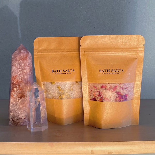 Natural Calming Bath Salts | Rose Himalayan | Orange & Chamomile