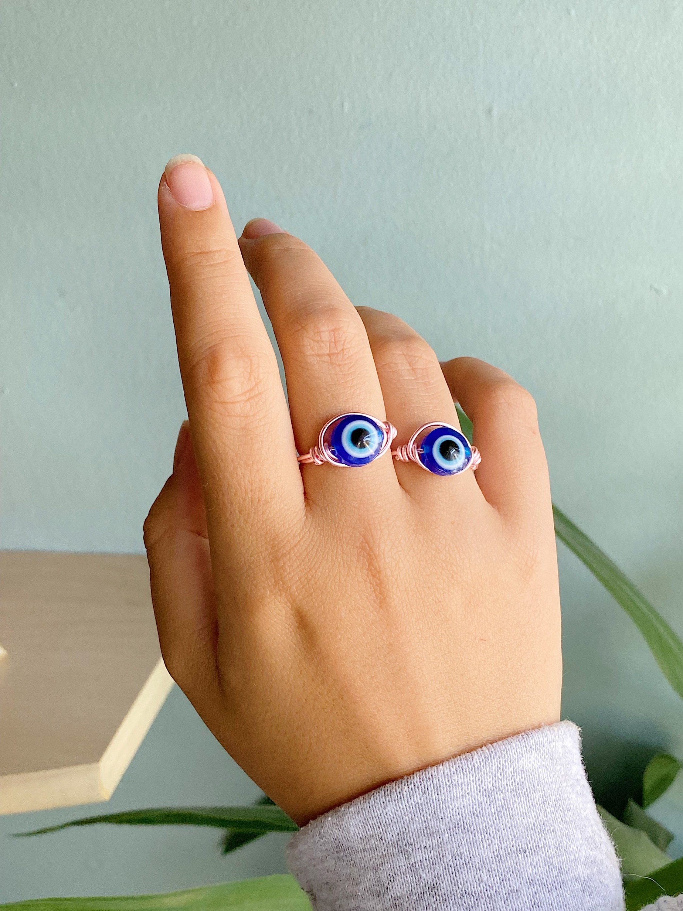 Evil Eye Anxiety Fidget Spinner Ring – Perimade & Co.