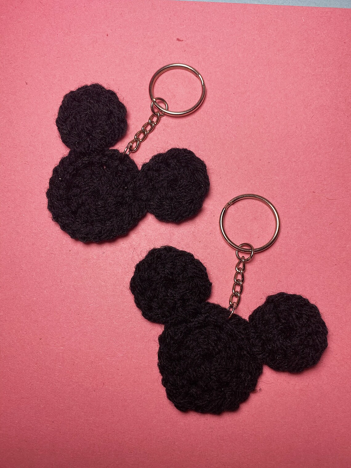 Mickey Mouse Inspired Crochet Keyring Disney theme Crochet Etsy