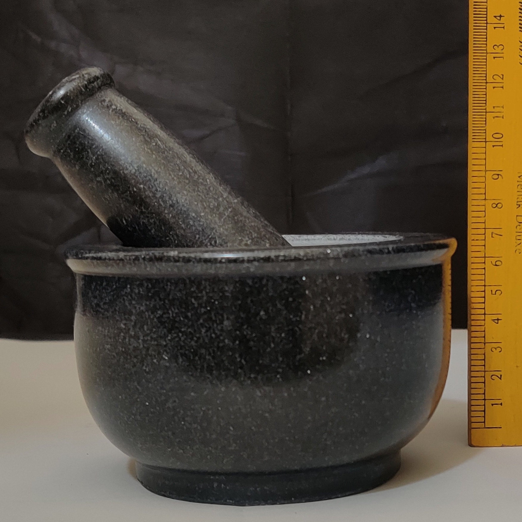 Black Natural Stone Mortar and Pestle Set Mortar Pestle Etsy