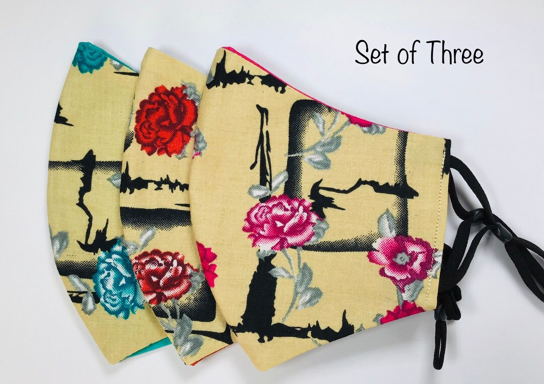 Set of Three Face Masks Etsy