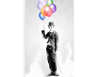 Charlie Chaplin Poster getiteld "Lighten Up Charlie"
