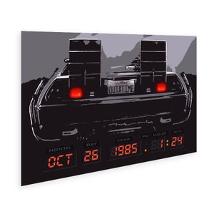 Back to the Future Delorean DMC-12 Personalised Poster