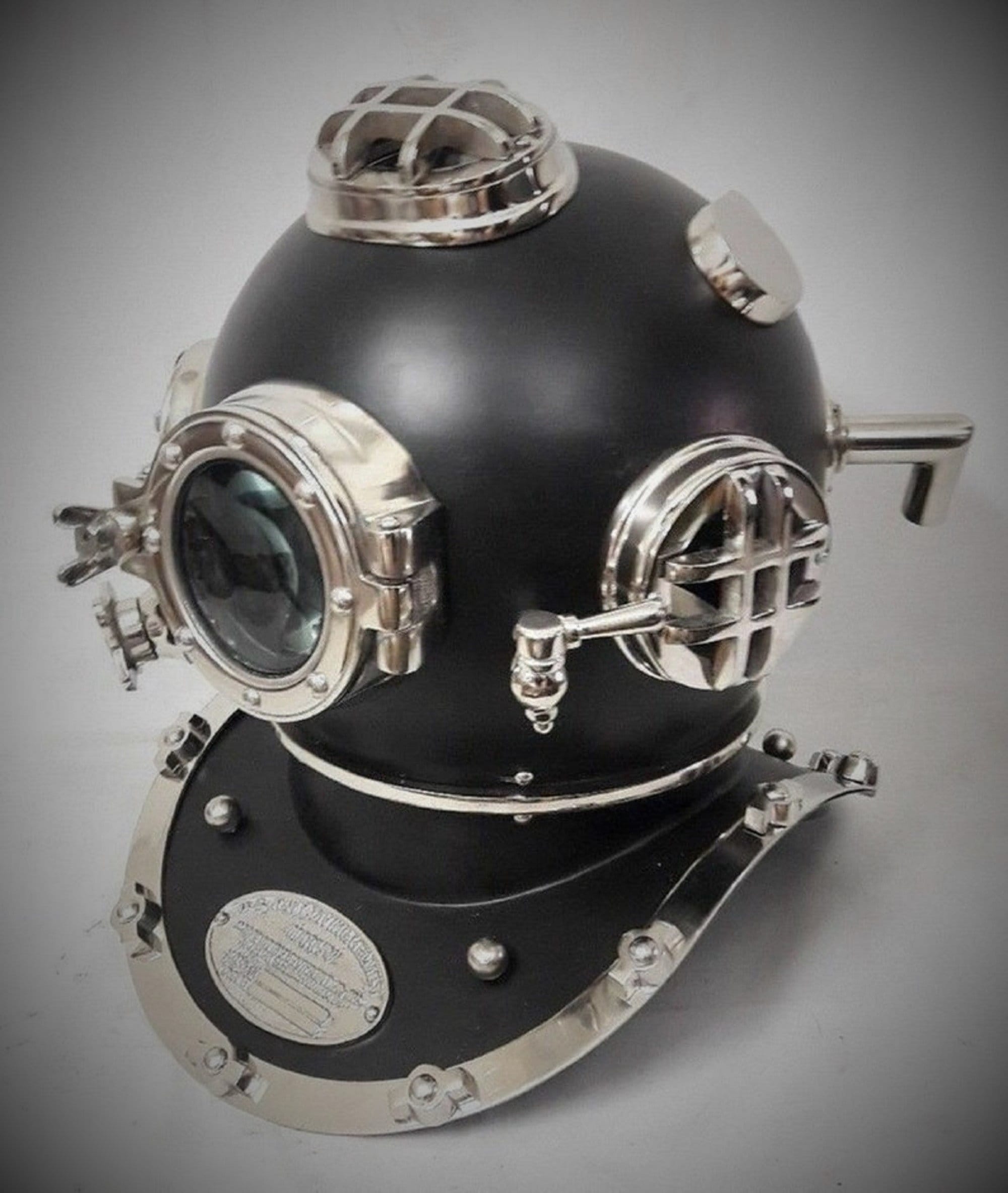 Black Diving Helmet Deep Sea Scuba Boston US Navy Mark V Etsy