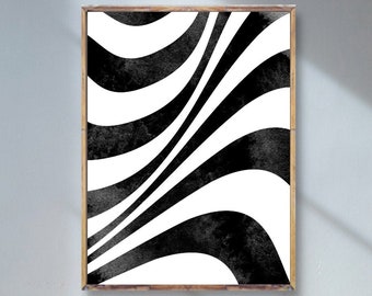 OPTICAL ILLUSION Abstract Art Print, Psychedelic Poster