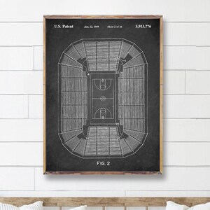 Basketball STADIUM patent poster, vintage Basketball patent print, Basketball patent art print, Basketball wall decor, Basketball gift [521]