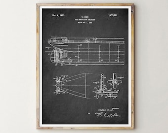 Ship propulsion patent print, Boat propulsion patent poster, Vintage Marine patent art print, Nautical wall decor, Fisherman cool gift [266]