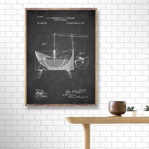 Vintage WASHING MACHINE patent print, Laundry Washing Machine patent poster, LAUNDRY Room decor, Farmhouse Laundry room wall decor [402]