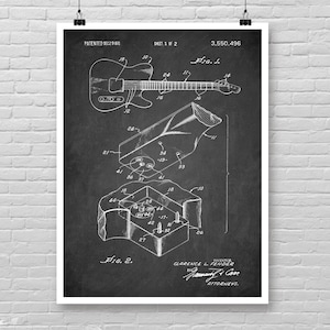 Guitar patent ROCK poster, Vintage Popular Guitar patent print, Top Guitar poster, Music room decor, Guitarist cool gift idea [222]